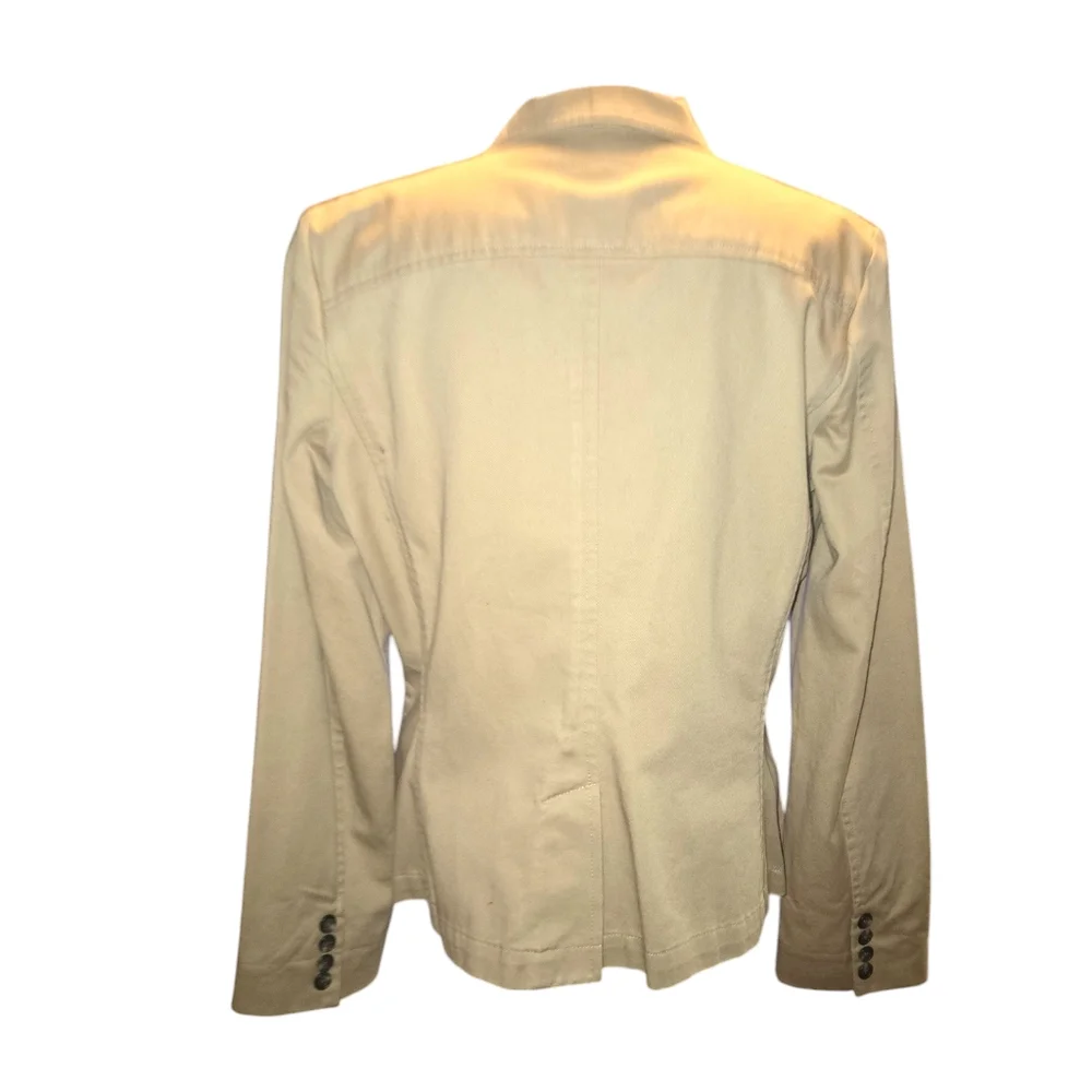 Lauren Ralph Lauren VTG Y2K Khaki 100% Cotton 3 Button Safari Style‎ Blazer Sz L